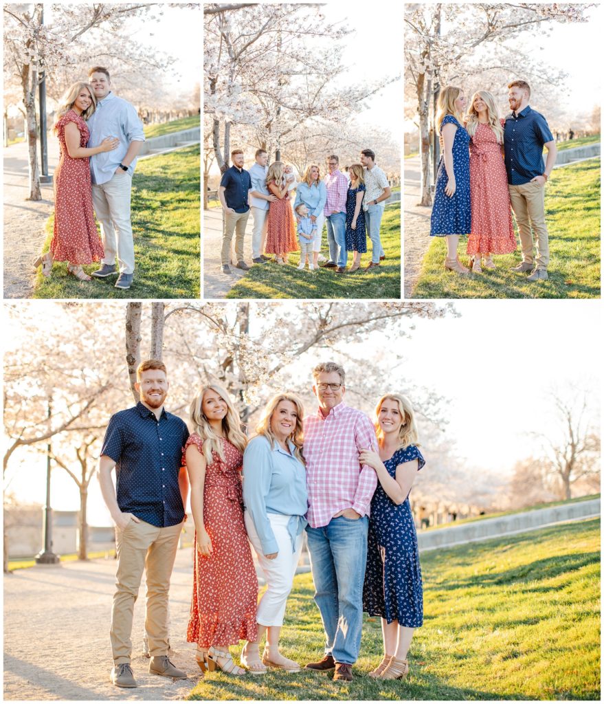 Lifestyle Family Photography, Utah cherry blossoms, family photos.